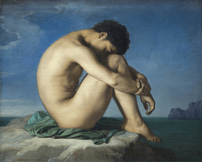 11. «Сидящий обнажённый юноша» (1836) и «Нефть» (2007)
