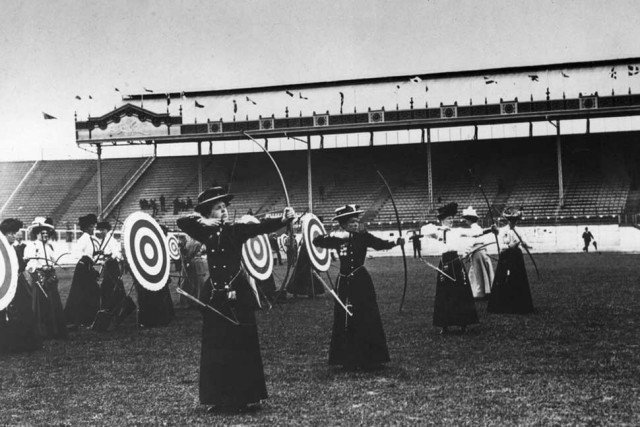 Женская стрельба из лука, 1908 год. Олимпийские игры в Лондоне.