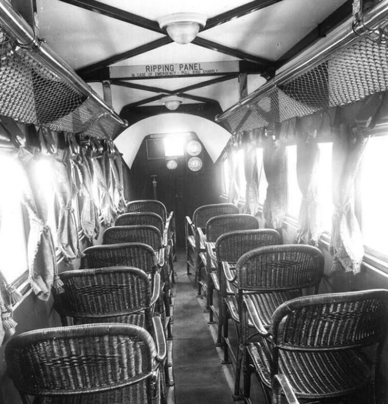 Салон пассажирского самолета авиакомпании Imperial Airlines, 1936 год