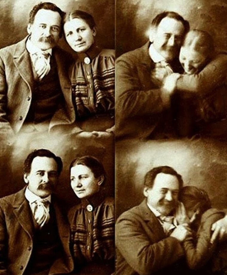 Английская пара викторианской эпохи безуспешно пытается позировать фотографу