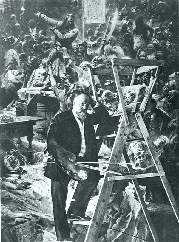 К.Е. Маковский у картины «Воззвание Минина».