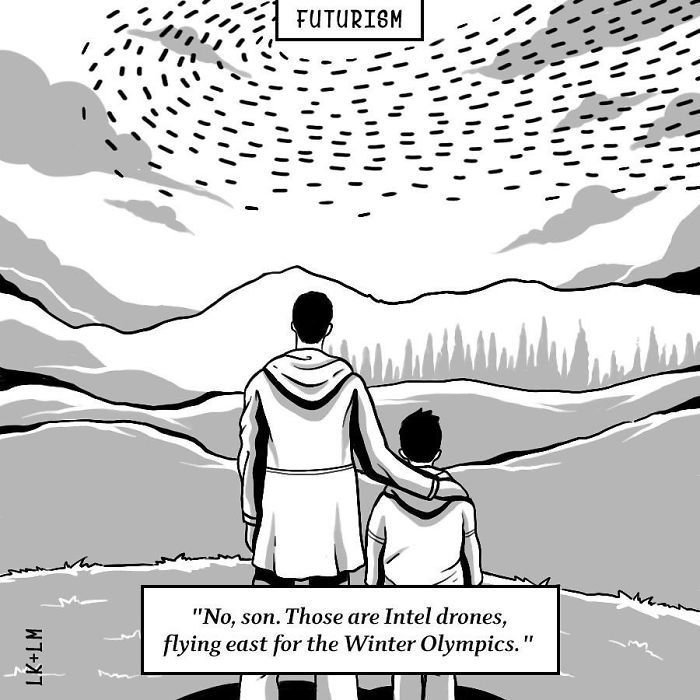 «Нет, сынок. Это дроны летят на Зимние Олимпийские игры»