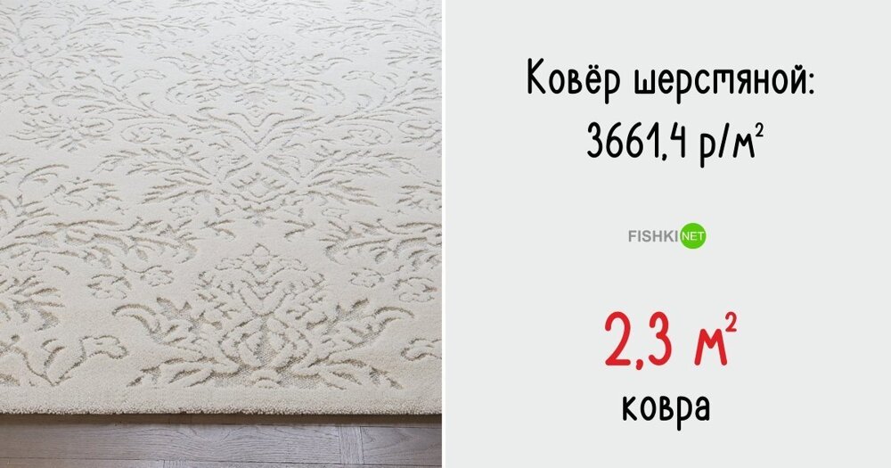 сколько квадратных метров ковер 2 на 3