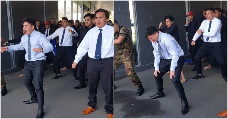 Новозеландские школьники исполнили боевой танец хака на похоронах друга