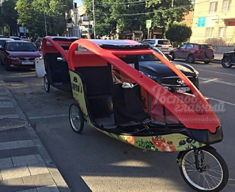 Велорикши вместо такси: экологичный транспорт на улицах Ростова