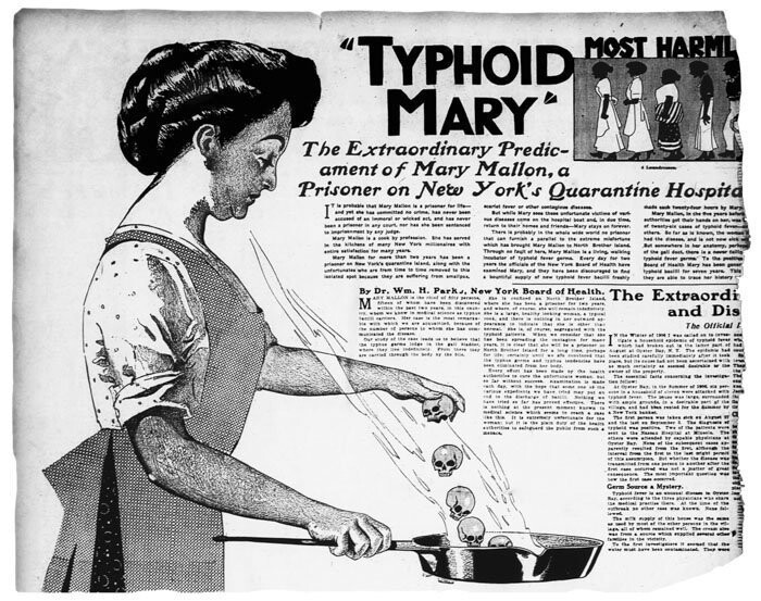 Мэри была поваром, работала на многие нью-йоркские семьи, и десятки человек заболели, съев приготовленную ею еду