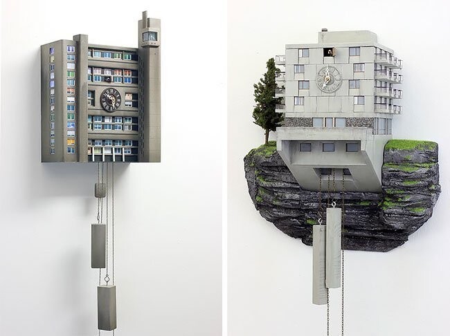 Немецкий художник создает "дома с кукушкой"