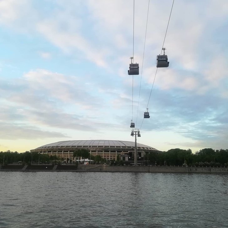 Канатная дорога в Лужники запущена в тестовом режиме