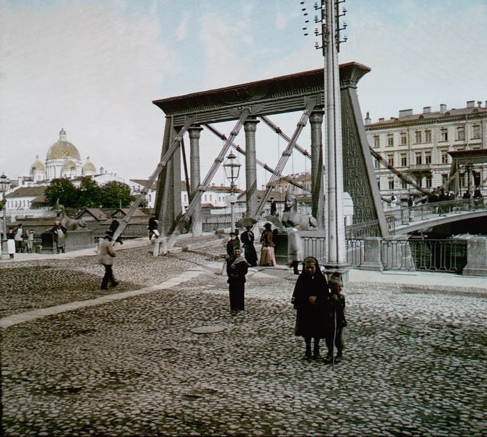 Египетский мост. Санкт-Петербург, 1896 г.