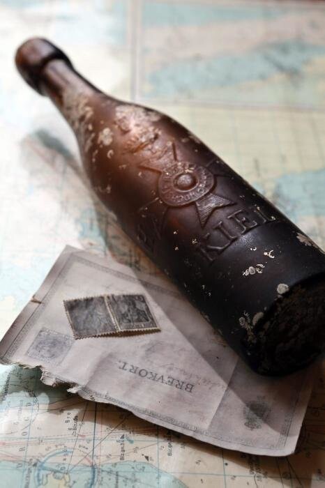 Пивная бутылка, путешествовавшая по Балтийскому морю 101 год.