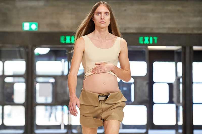 На неделе мужской моды появились беременные модники