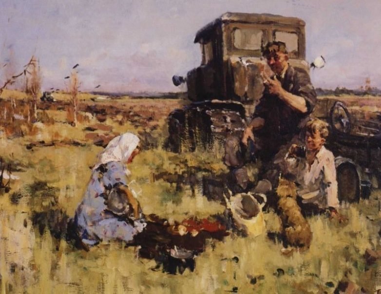 Трактор и живопись