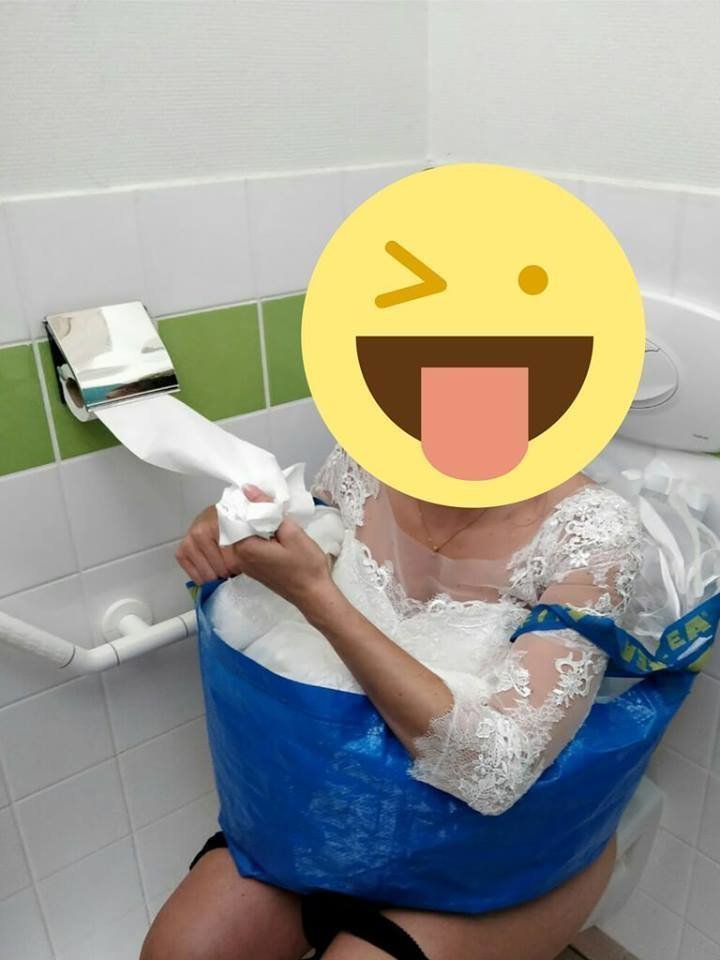 Как сходить в туалет, если ты невеста в пышном платье, а подружки рядом нет