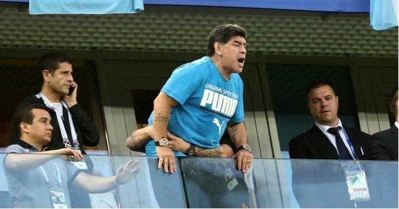 Легендарному Диего Марадоне стало плохо после матча Аргентина-Нигерия