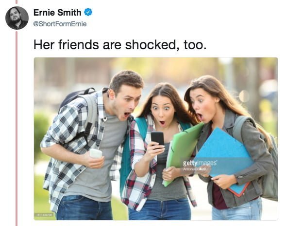 "И ее друзья тоже крайне шокированы"