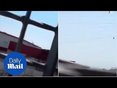 Побег гангстера из тюрьмы на вертолете попал на видео 
