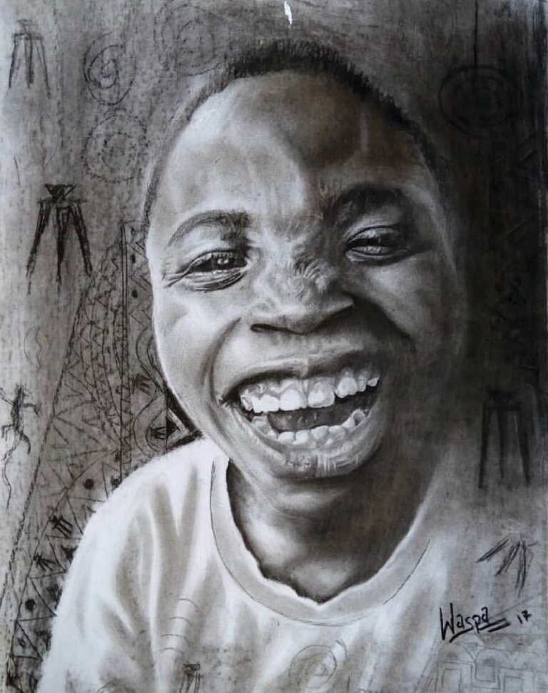 Африканский мальчик стал профессиональным художником в 8 лет
