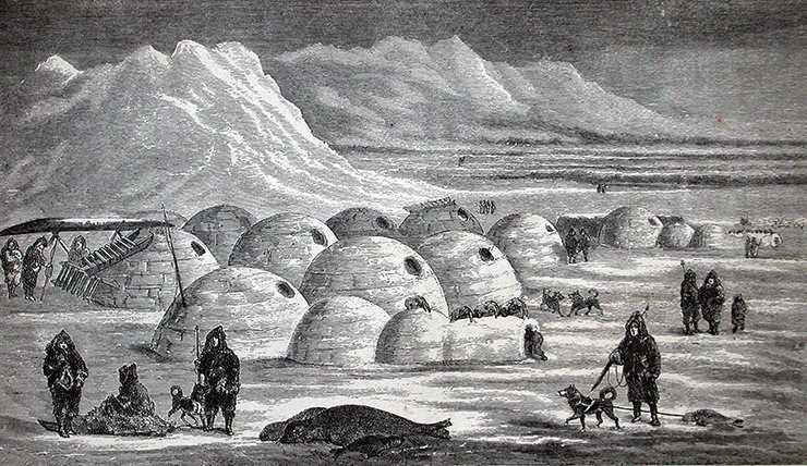 1. Деревня эскимосов возле водоёма Ангикуни