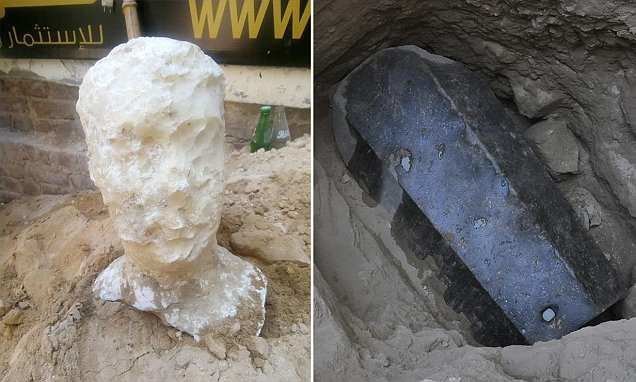 В Египте нашли таинственный черный гранитный саркофаг
