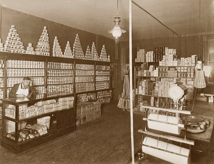 Продуктовый магазин в Чикаго, 1920 год
