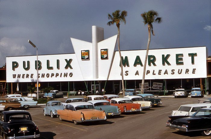 Супермаркет Publix, Сарасота, Флорида, 1961 год 