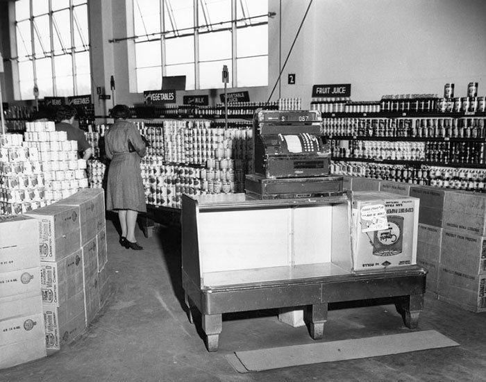 Продуктовый магазин Ralphs, Лос-Анджелес, Калифорния, ноябрь 1943 года 