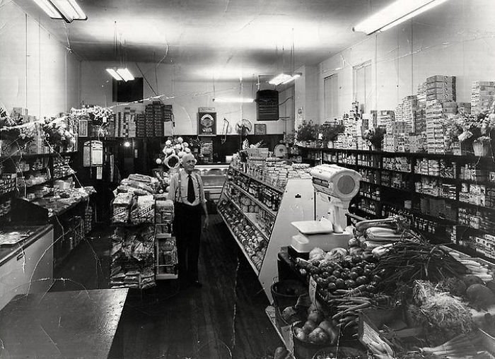 Продуктовый магазин в Эвансвилл, Индиана, 1960 год