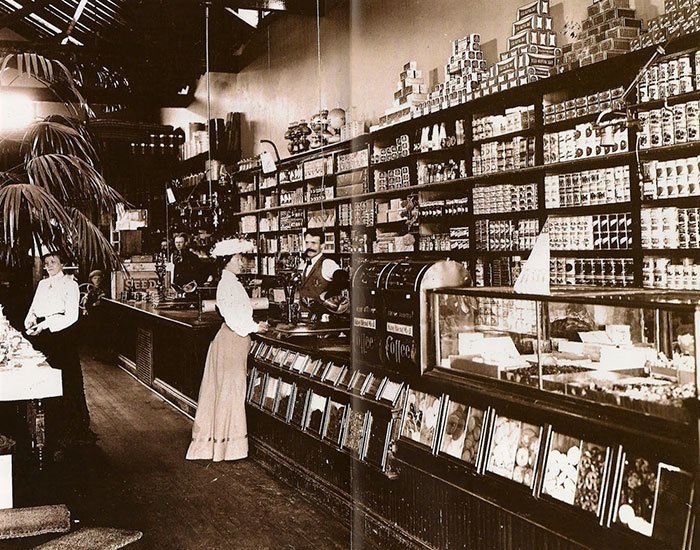 Продуктовый магазин в конце 19 века, США