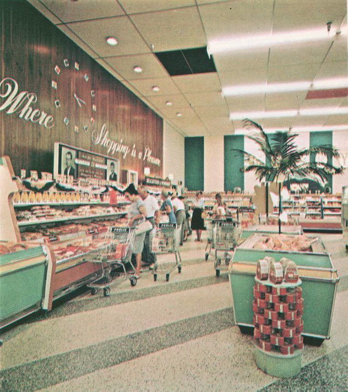 Супермаркет 1960-х 
