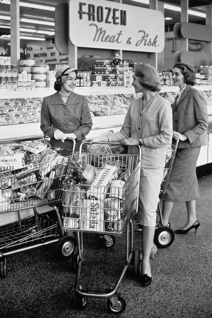 В отделе замороженных продуктов, 1950-е 