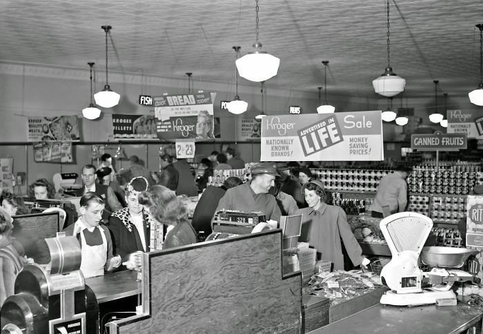 Продуктовый магазин Kroger, Лексингтон, Кентукки, 1947 год 