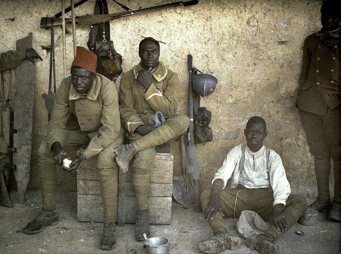 Сенегальские солдаты. Фото: Поль Кастельно. Франция, 1917