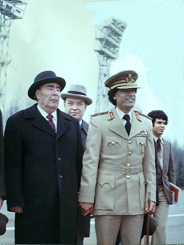 Встреча Брежнева с ещё довольно молодым ливийским лидером Каддафи, 1976