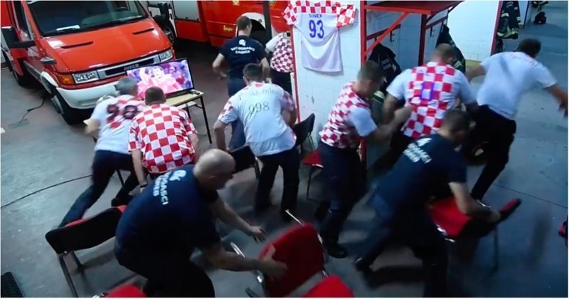 Работа превыше всего: хорватские пожарные бросились на вызов во время решающего пенальти своей сборной