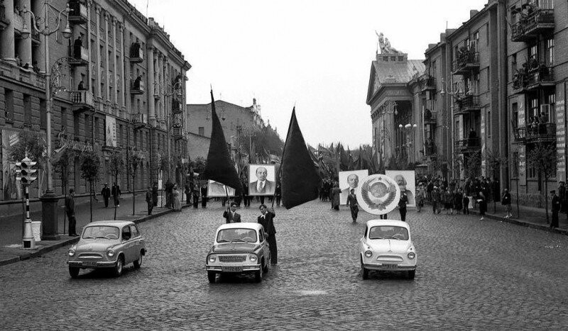 Первомайская демонстрация, 1960 год, Запорожье .