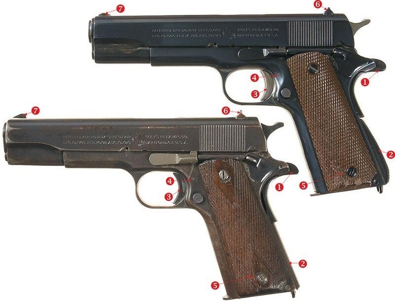 Пистолеты Colt M1911 и Colt M1911A1