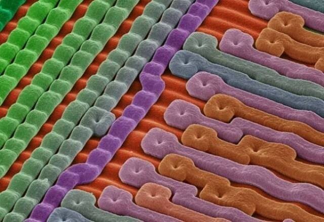 Поверхность микрочипа EPROM.