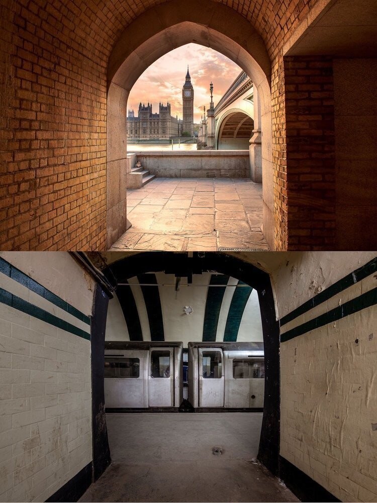 Англия: Биг-Бен расположен над заброшенной станцией метро Олдвич
