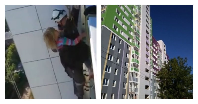 Сотрудники МЧС спасли трехлетнюю девочку, которая всю ночь просидела на козырьке крыши: видео
