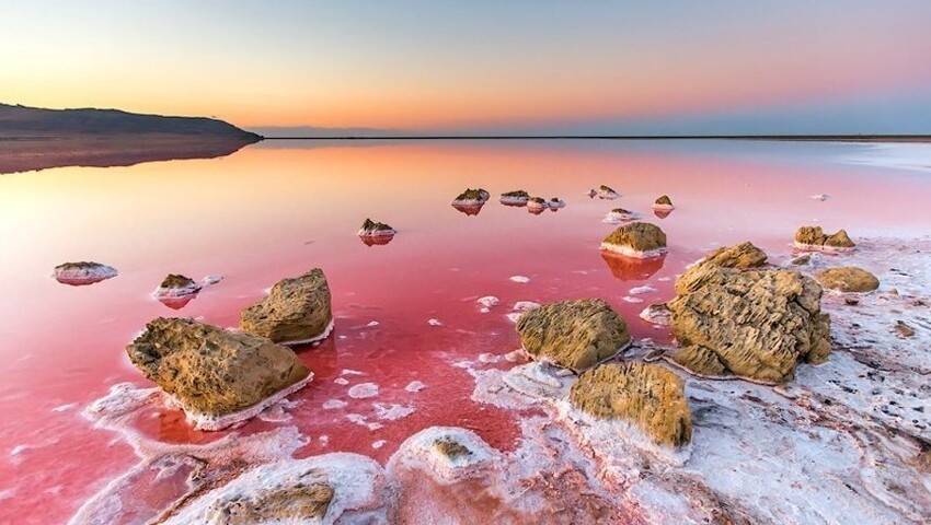 4. Кояшское соленое озеро в Крыму