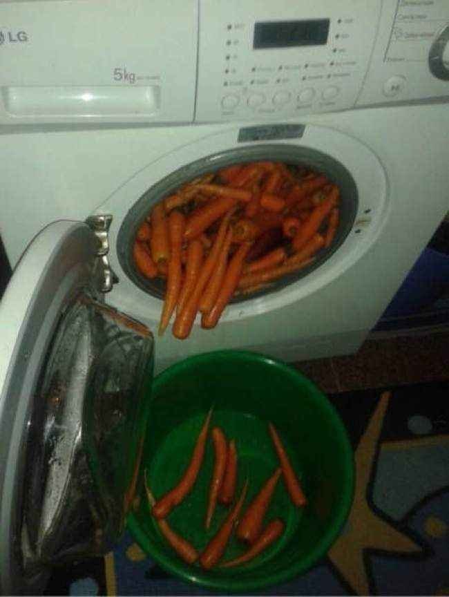 Когда решил замутить морковную вечеринку, а мыть морковь лень