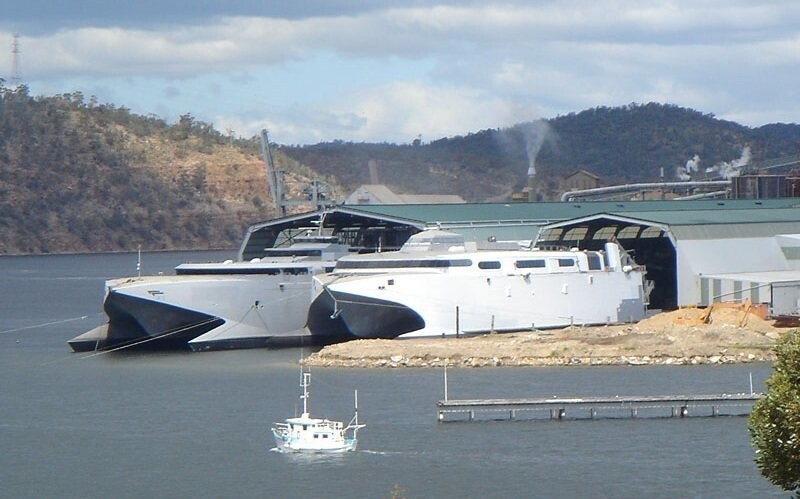 Верфь «Intenational Catamarans Tasmania» в Хобарте, Тасмания