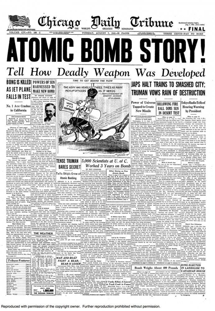 Бомба, потрясшая мир. Что СМИ писали о бомбардировке Хиросимы