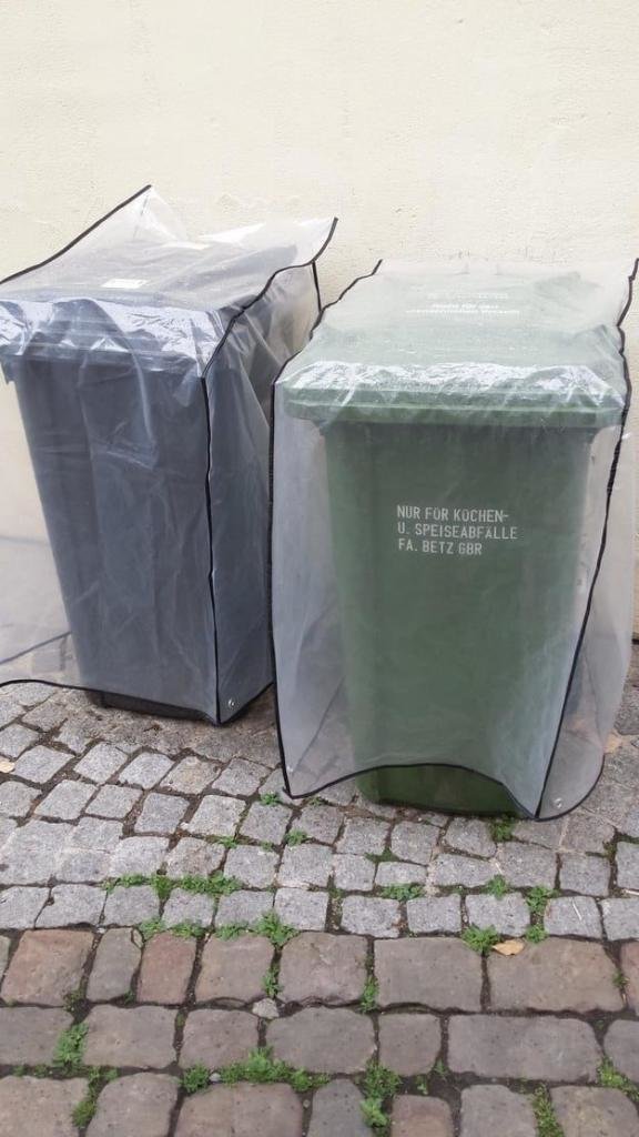 Защитные накидки для мусорных баков. Чего только не увидишь в Германии