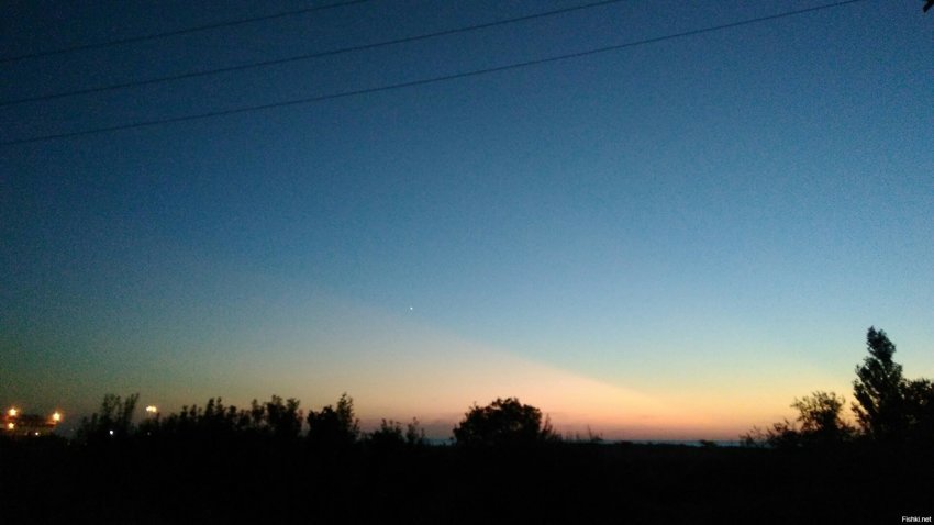 Закат Венеры на фоне заката Солнца)