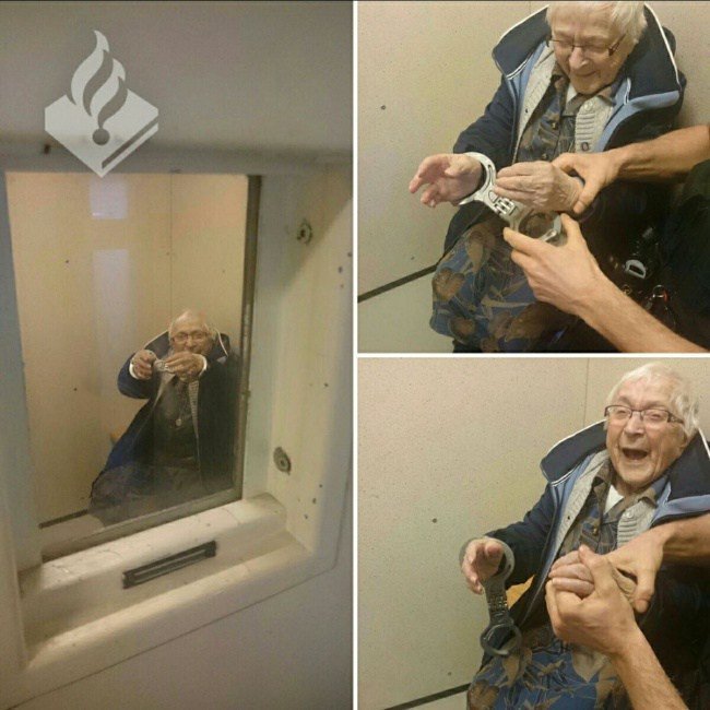 10. Это странно, но 99-летняя леди хотела, чтобы ее арестовали. И в этот момент она была счастлива.