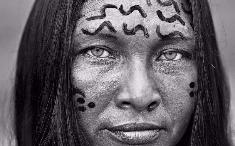 Портрет индианки из племени Yanomami