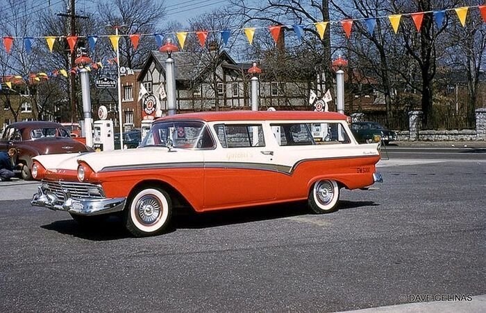 Автомобильная Америка 1950-60-х в цвете