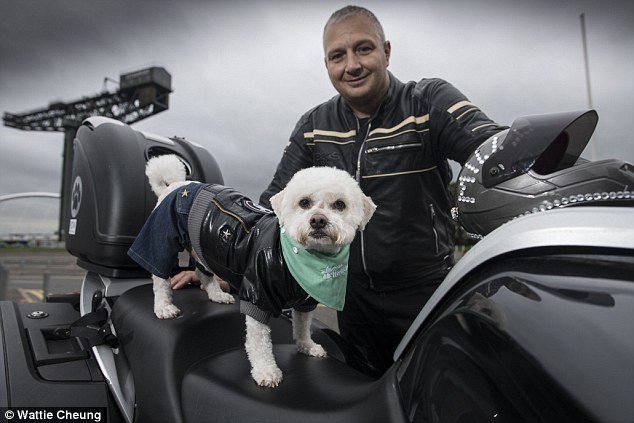Хозяин Милли, шотландец Пол Кроссен, отправил фотографии любимицы на конкурс домашних животных, которые любят ездить на мотоциклах.