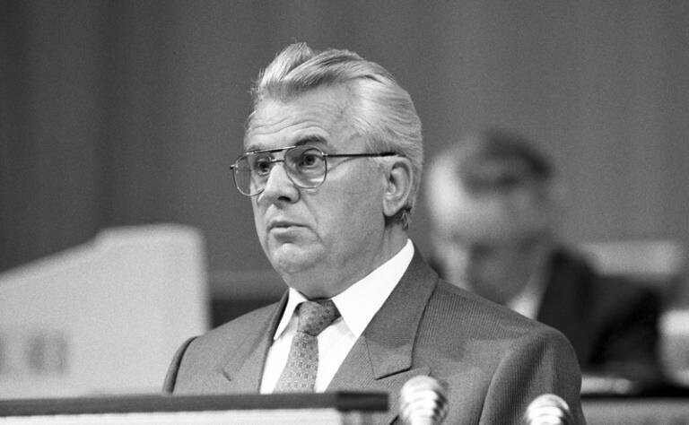 На фото: председатель Верховного Совета Украины Леонид Кравчук,1991 год.